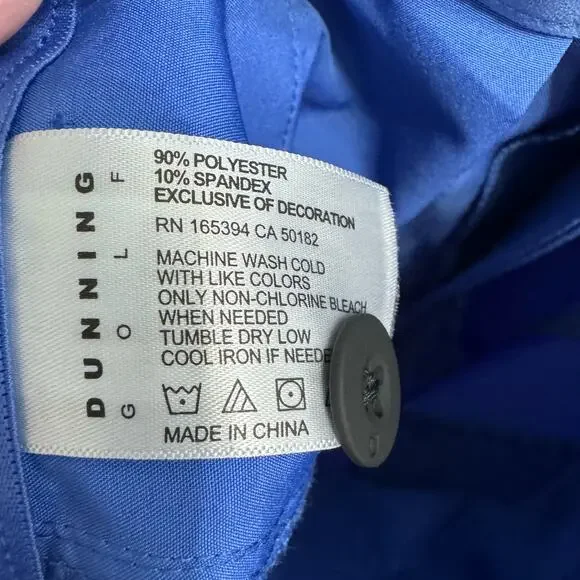 Dunning Golf Providence Performance 8.5"Short Blue Stretch Men's 34 - Picture 8 of 8